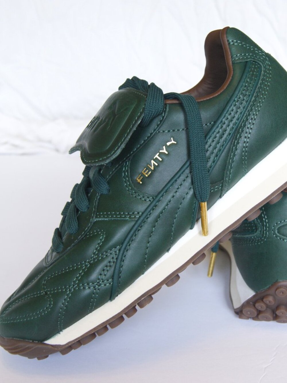PUMA x Fenty Women's Avanti Low Sneakers 6.5 Dark Myrtle (green leather)